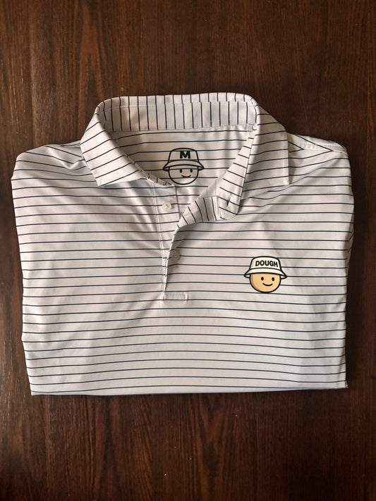 DOUGHBOY GOLF NAVY STRIPE POLO