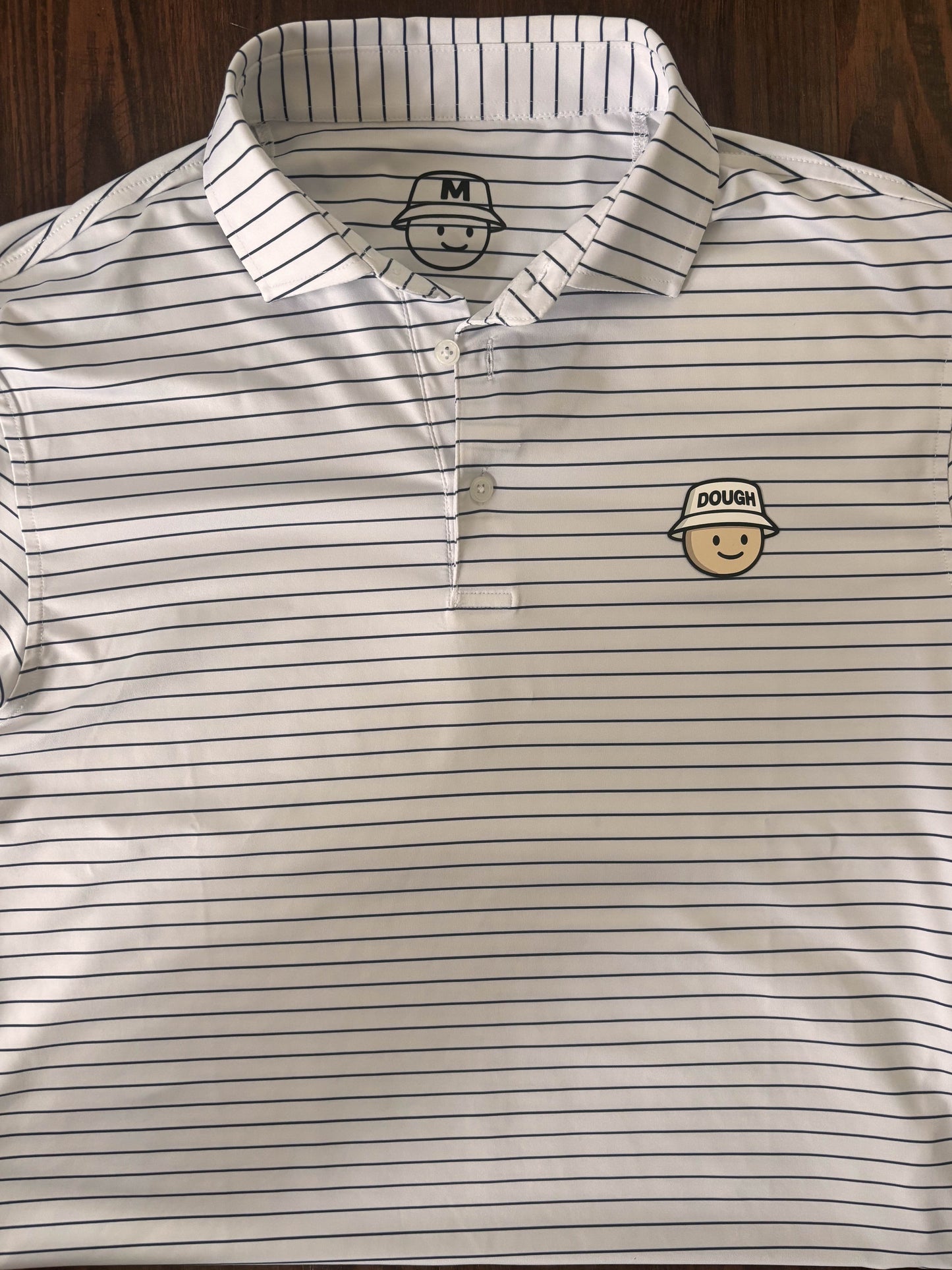 DOUGHBOY GOLF NAVY STRIPE POLO