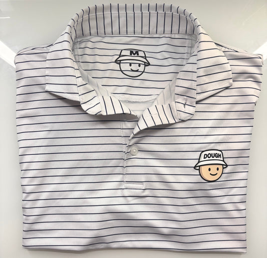 DOUGHBOY GOLF NAVY STRIPE POLO